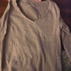 A light purple sweater